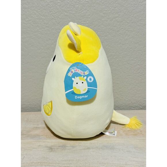 NEW Squishmallows 11” Dagmar The Yellow Lemon Cow Plush Stuffed Animal 2024 - Picture 3 of 6